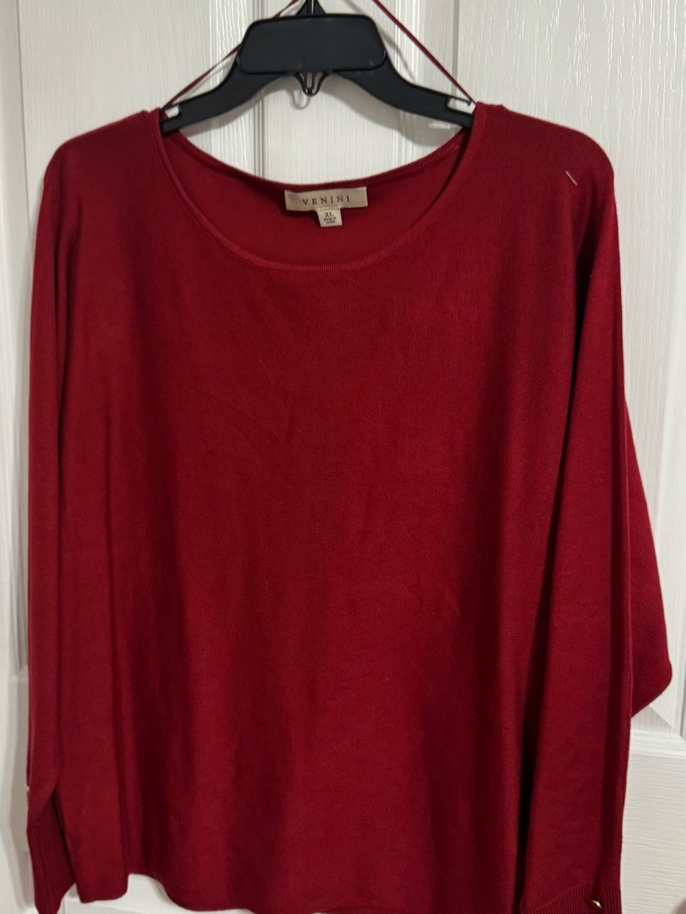 Venini Red Knit Crewneck Top